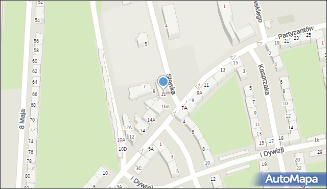 Wrocław, Sławka Walerego, 11, mapa Wrocławia