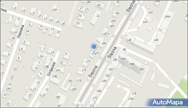 Wrocław, Ślężna, 171, mapa Wrocławia