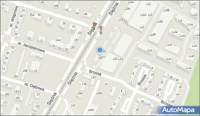 Wrocław, Ślężna, 132, mapa Wrocławia