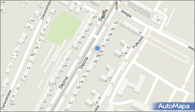 Wrocław, Ślężna, 196, mapa Wrocławia