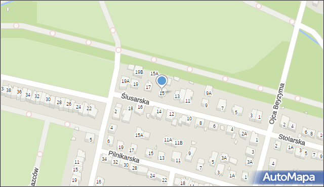 Wrocław, Ślusarska, 15, mapa Wrocławia