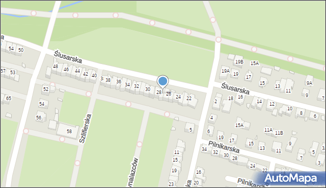 Wrocław, Ślusarska, 26A, mapa Wrocławia