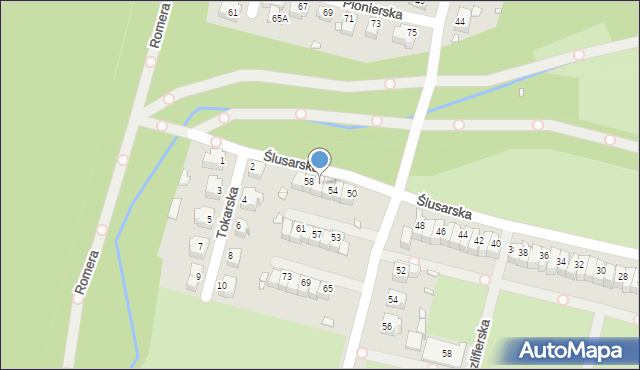 Wrocław, Ślusarska, 56, mapa Wrocławia