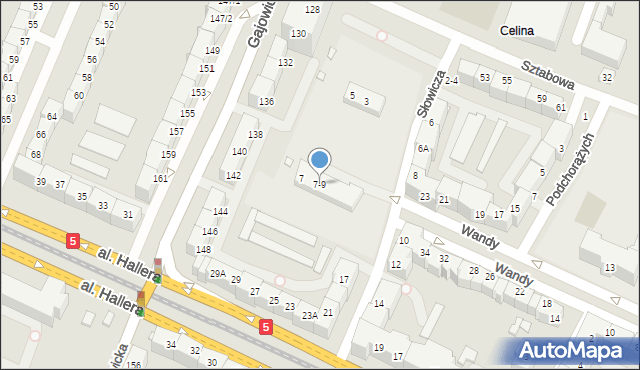 Wrocław, Słowicza, 7-9, mapa Wrocławia