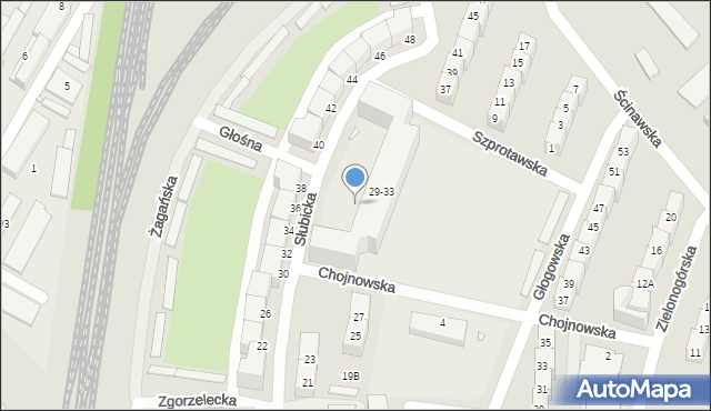 Wrocław, Słubicka, 29p, mapa Wrocławia