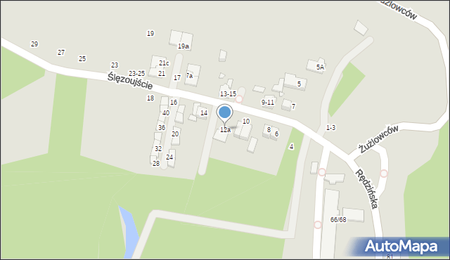 Wrocław, Ślęzoujście, 12a, mapa Wrocławia