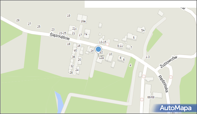 Wrocław, Ślęzoujście, 12c, mapa Wrocławia