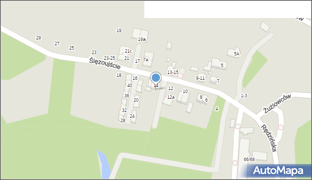 Wrocław, Ślęzoujście, 14A, mapa Wrocławia