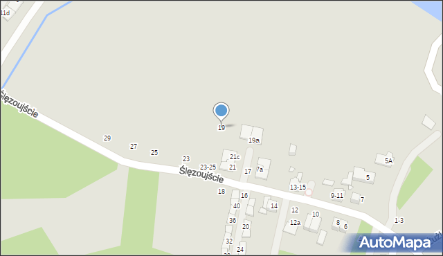 Wrocław, Ślęzoujście, 19, mapa Wrocławia