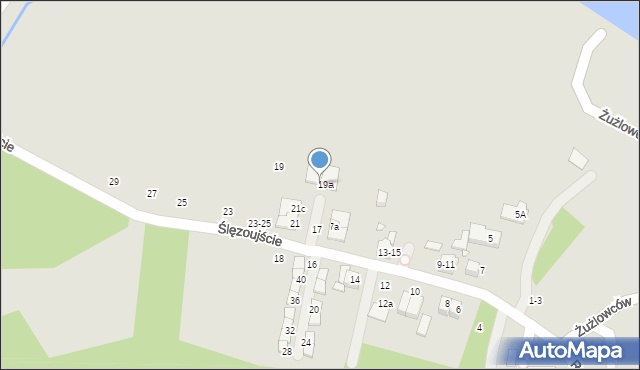 Wrocław, Ślęzoujście, 19b, mapa Wrocławia