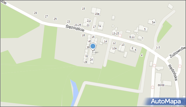 Wrocław, Ślęzoujście, 22, mapa Wrocławia