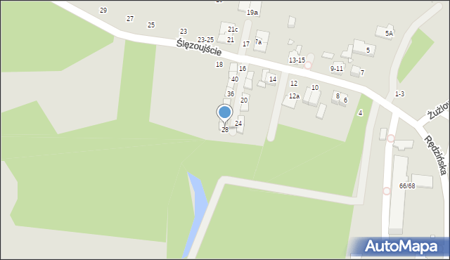 Wrocław, Ślęzoujście, 28, mapa Wrocławia