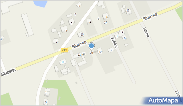 Wrzeście, Słupska, 28, mapa Wrzeście