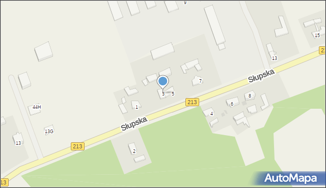 Wrzeście, Słupska, 3, mapa Wrzeście