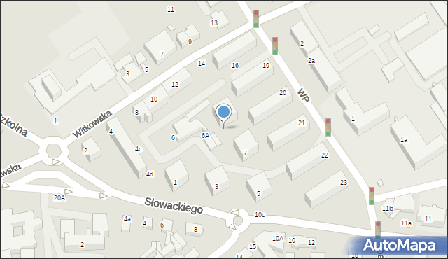 Września, Słowackiego Juliusza, 7a, mapa Wrześni