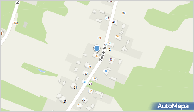 Wymysłów, Słoneczna, 37, mapa Wymysłów