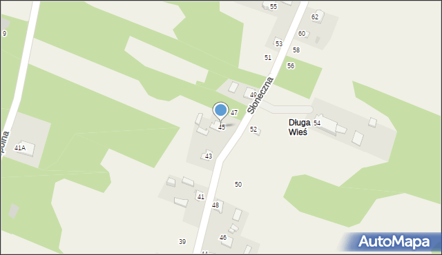 Wymysłów, Słoneczna, 45, mapa Wymysłów