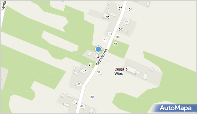 Wymysłów, Słoneczna, 49, mapa Wymysłów