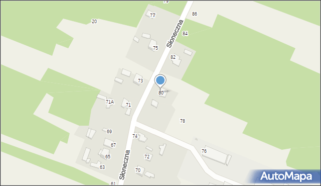 Wymysłów, Słoneczna, 80, mapa Wymysłów