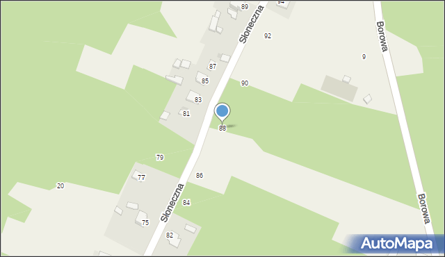 Wymysłów, Słoneczna, 88, mapa Wymysłów