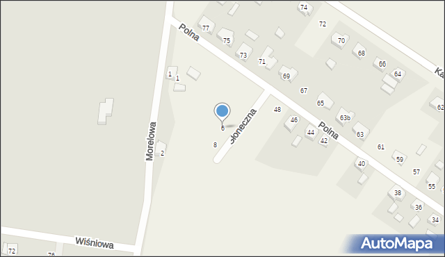 Wysocko Wielkie, Słoneczna, 6, mapa Wysocko Wielkie