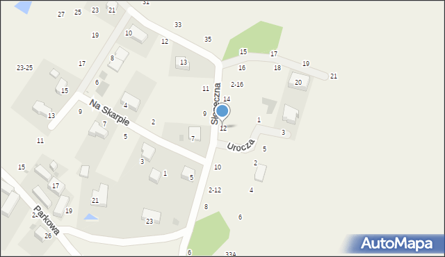 Wysoki Kościół, Słoneczna, 12, mapa Wysoki Kościół