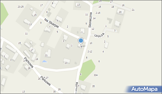 Wysoki Kościół, Słoneczna, 5, mapa Wysoki Kościół