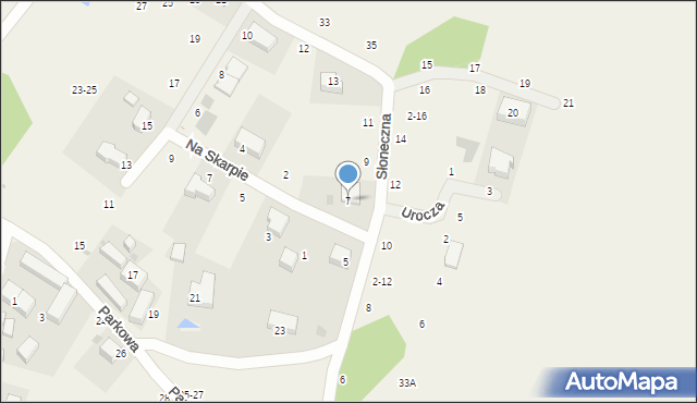 Wysoki Kościół, Słoneczna, 7, mapa Wysoki Kościół