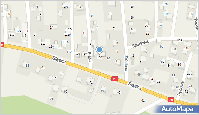 Zabierzów, Śląska, 100, mapa Zabierzów