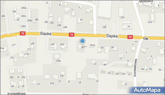 Zabierzów, Śląska, 163, mapa Zabierzów