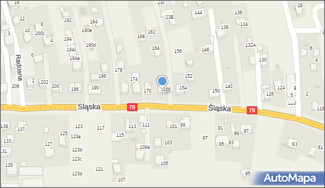 Zabierzów, Śląska, 166/2, mapa Zabierzów