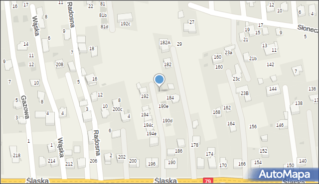 Zabierzów, Śląska, 190f, mapa Zabierzów