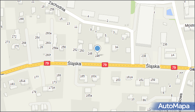 Zabierzów, Śląska, 246, mapa Zabierzów