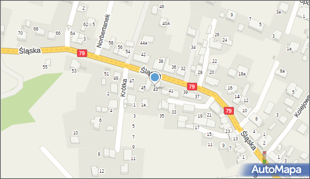 Zabierzów, Śląska, 43, mapa Zabierzów