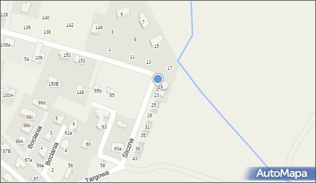 Zabierzów, Śliczna, 21, mapa Zabierzów