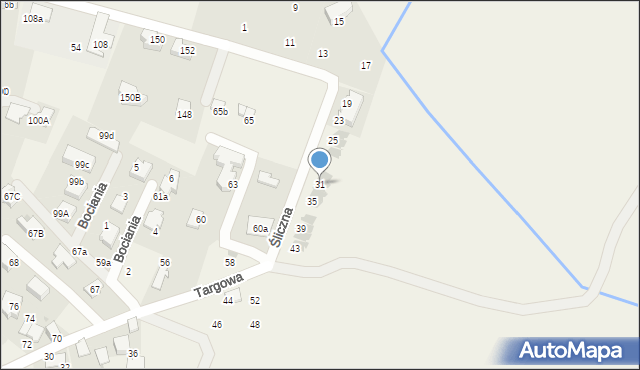 Zabierzów, Śliczna, 31, mapa Zabierzów