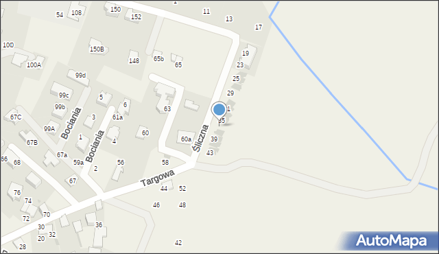 Zabierzów, Śliczna, 37, mapa Zabierzów