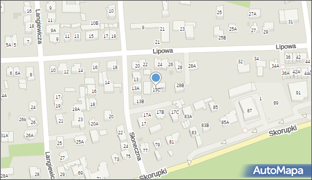 Ząbki, Słoneczna, 13C, mapa Ząbki