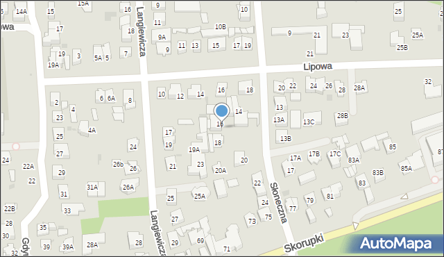 Ząbki, Słoneczna, 16A, mapa Ząbki