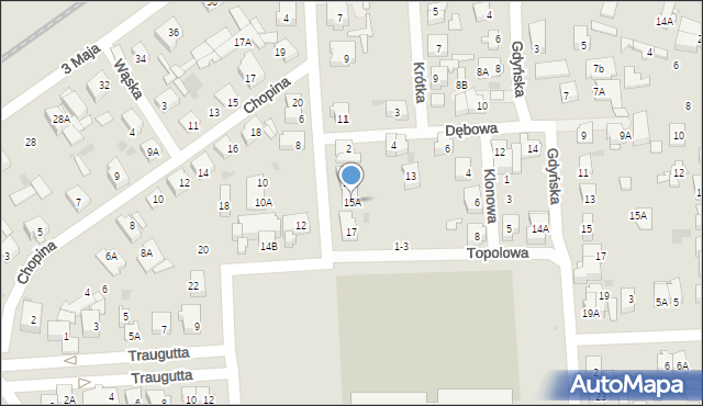 Ząbki, Słowackiego Juliusza, 15A, mapa Ząbki