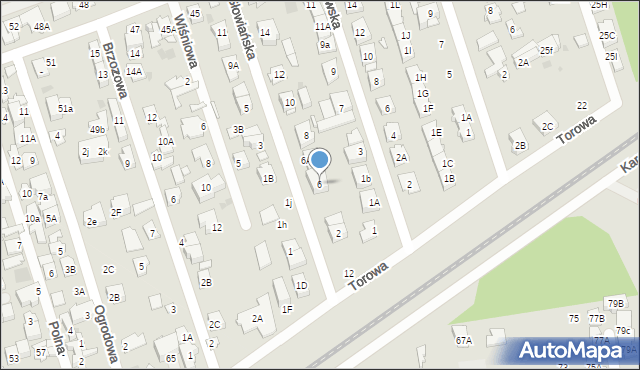 Ząbki, Słowiańska, 6, mapa Ząbki