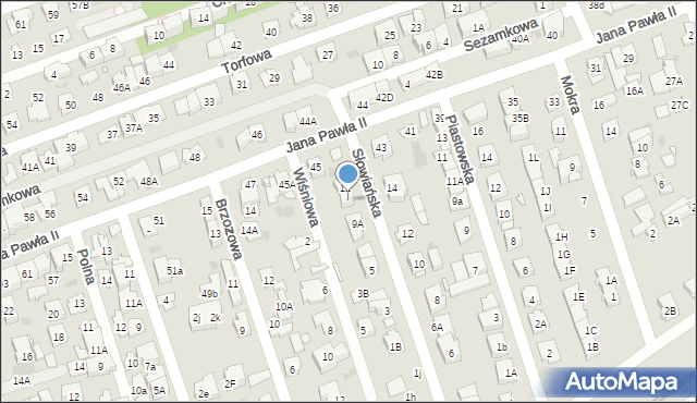 Ząbki, Słowiańska, 9, mapa Ząbki