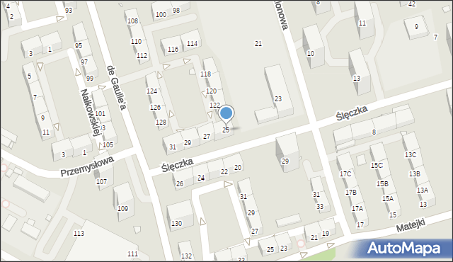 Zabrze, Ślęczka Pawła, 25, mapa Zabrza