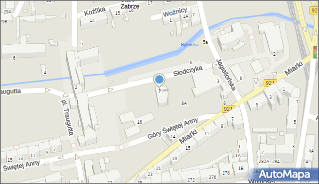 Zabrze, Słodczyka Filipa, 7, mapa Zabrza