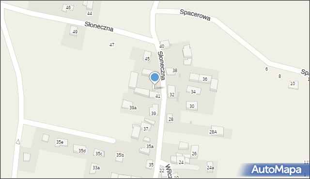 Zachowice, Słoneczna, 43, mapa Zachowice