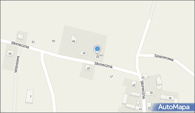 Zachowice, Słoneczna, 44, mapa Zachowice