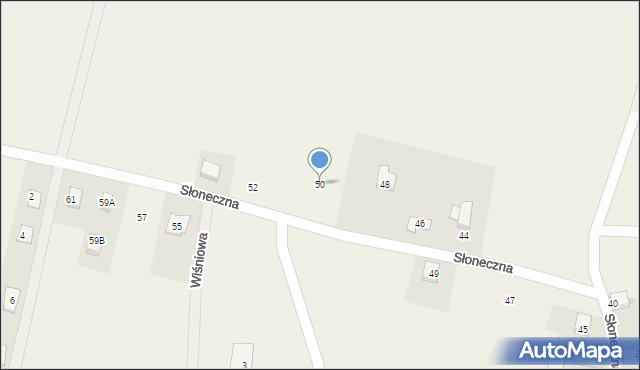 Zachowice, Słoneczna, 50, mapa Zachowice