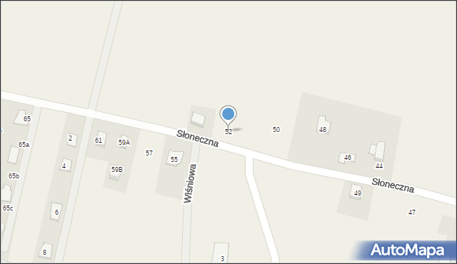 Zachowice, Słoneczna, 52, mapa Zachowice