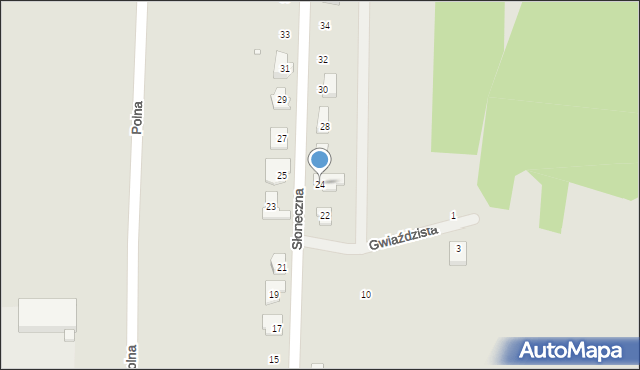 Zakroczym, Słoneczna, 24, mapa Zakroczym