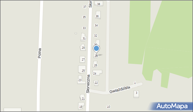 Zakroczym, Słoneczna, 28, mapa Zakroczym